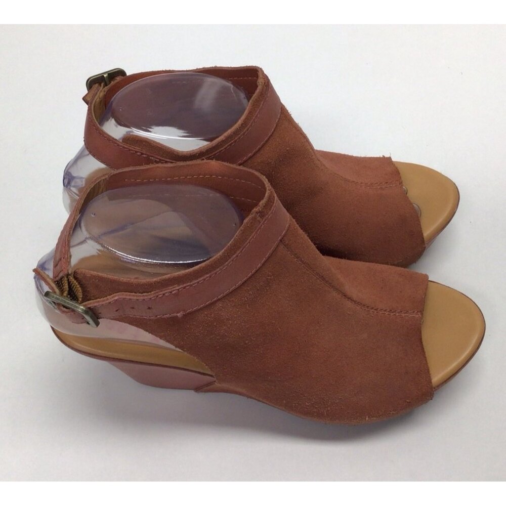 Kork-Ease Leather Slingback Platform Wedge High Heel Peep Toe Sandals Shoes - Picture 5 of 12